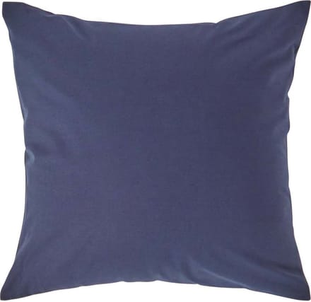 Homescapes Kussensloop 40x40 cm – Marineblauw – 100% Egyptisch Perkal Katoen – 200 TC