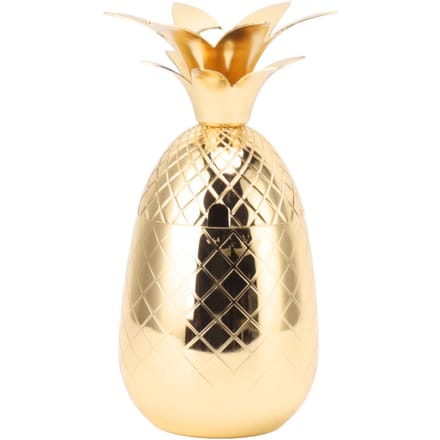 Cocktailshaker Ananasvorm RVS Gepolijst Glad Oppervlak 500ml voor Thuisbar geel