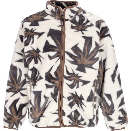 Lowell heren teddybeer jacquard sherpa zip naturel