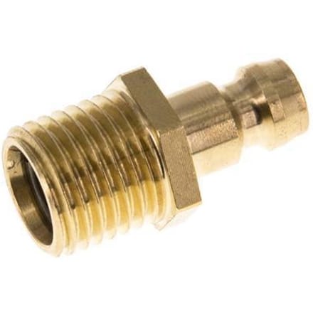 Messing DN 6 Tempereerkoppeling Insteeknippel M14x1.5 Buitendraad Dubbele afsluiting