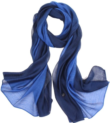 Zijde Blend Sjaal – Lange Sjaal Dames – Blauw