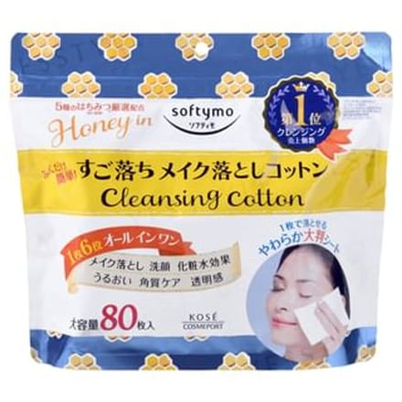 Kose - Softymo Honey In Cleansing Cotton 80 pcs