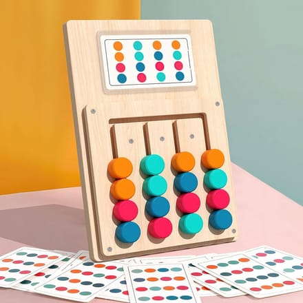 Houten Sorteerspel voor Kinderen - Educatief Kleurenpuzzel van 3 Jaar