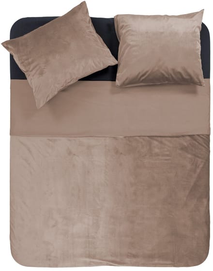 Y-NOT - Fluweel/Velvet - Dekbedovertrek - Eenpersoons - 140x200/220 cm - Nude