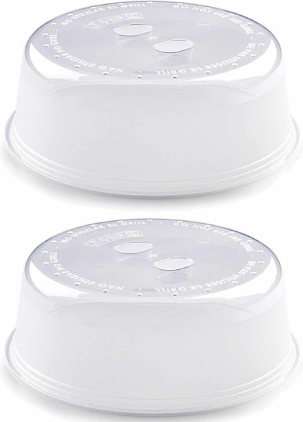 Plasticforte Magnetron deksel - 2x - 27 cm - transparant - afdekschaal - magnetronstolp