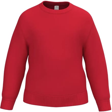 iDeal Basic Brand Kinder sweater met ronde hals IB401 - Ideal Red - 10/12 ans