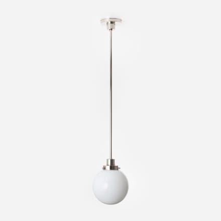 Hanglamp Bol Ø 20 20's Nikkel - Art Deco Trade