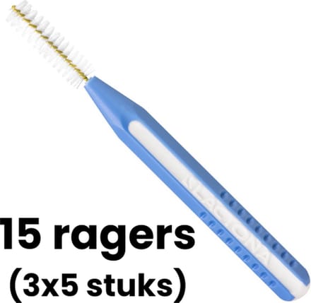Lactona Easygrip Ragers Recht-Medium - 5mm - Lichtblauw - 3 x 5 stuks - Voordeelverpakking