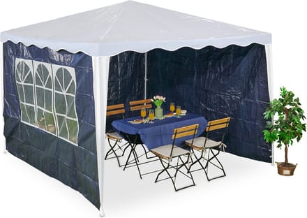 Zijwanden partytent set van 3 - 2 x 3 m - waterdicht PE - blauw