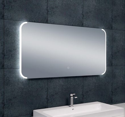 Wiesbaden Bracket spiegel rechthoek met LED, dimbaar en spiegelverwarming 120 x 60 cm