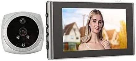 Digitale Deurcamera - Slimme Deurbel - Veiligheid Thuis - 1080P HD Beeld - 4.5 Inch Scherm - Zilver