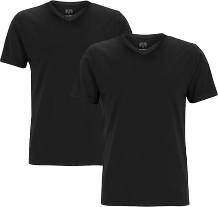 CECEBA Maverick American Heren T-shirt - 2-pack - V-hals - Zwart