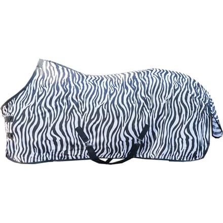 Vliegendeken voor paard met kruisriem HKM Zebra