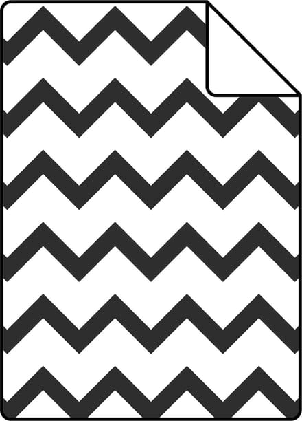 Proefstaal ESTAhome behang zigzag motief zwart wit - 26.5 x 21 cm - 139115-S
