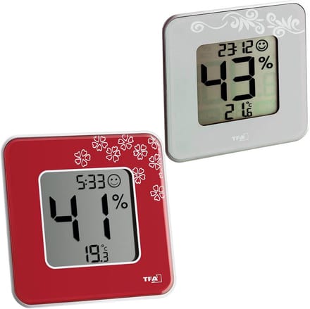 Digitale Thermo-Hygrometer met Klok - Temperatuur en Luchtvochtigheid Meter voor Binnenklimaat