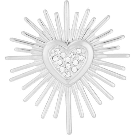 Radiant Heart Pin - Silver Tone / Stainless Steel