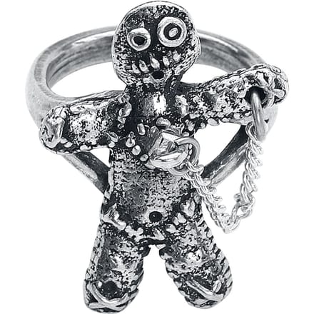 Alchemy Gothic - Gothic Ring - Voodoo Doll - voor Vrouwen - zilverkleurig