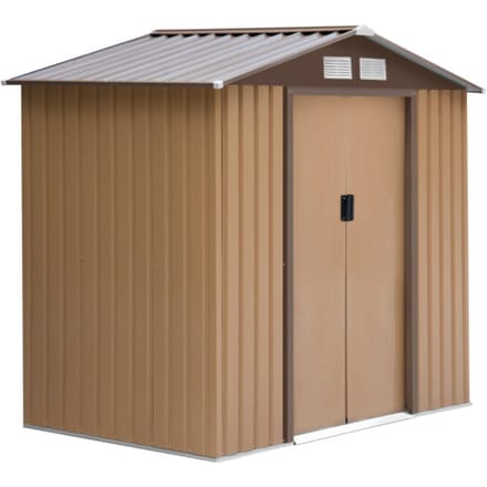 4goodz Gereedschapsschuur Metaal 127x213x185 cm - Bruin