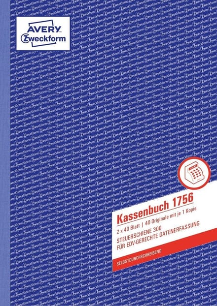 Zweckform EDV-kasboek/1756 A4 staand wit/geel inhoud 2 x 40 vel