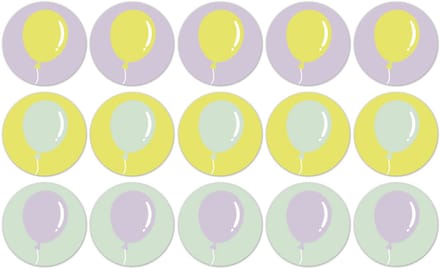 9x Sticker Ballon