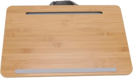 Schootbureau Bamboe - Laptoptafel Werktafel - Comfortabel Werken - Extra Groot Oppervlak - 42x27.5cm - Natuurlijk