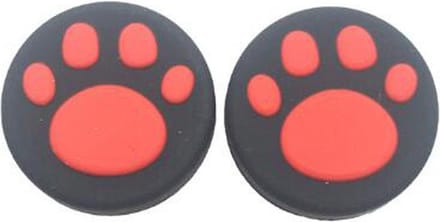 KELERINO. Thumb Grip geschikt voor Nintendo Switch - 2 stuks - Cat - Rood