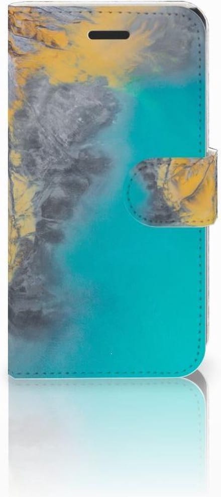 Samsung Galaxy Xcover 3 | Xcover 3 VE Bookcase Marble Blue Gold