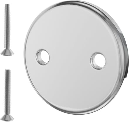Badkuip Overloop - Afvoerplaat Douche - Lekken Voorkomen - Roestvrij Staal - 3.4 Inch Diameter - Chroom