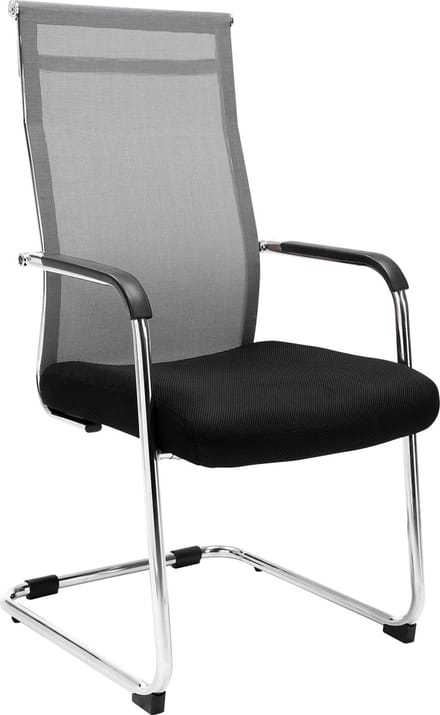 CLP Brenda Bezoekersstoel - Netbekleding grijs
