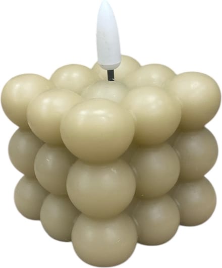 Countryfield - Led - Kaars - Bubble - Taupe
