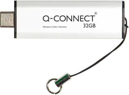 Q-CONNECT USB-C stick 3.2 Gen1, zilver, 32 GB