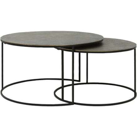 Light & Living Salontafel Rengo - Antiek Brons - Ø61+Ø76cm - Modern