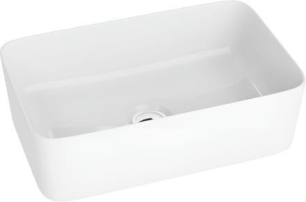 Keramische Wastafel - Badkamer Wasbak - Opbouw Installatie - Zonder Overloop - 40x30x20cm - Wit