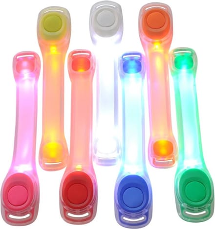 New Age Devi - "Veiligheidsarmband met LED - Wit - Voor Sport en Hardlopen - Safety Band"