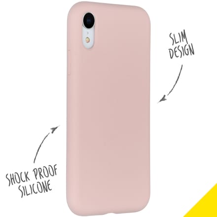 Accezz Hoesje - Geschikt voor Apple iPhone XR - Liquid Silicone Backcover - Roze