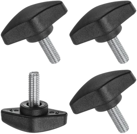 Set van 4 Duimschroeven M6 x 16 mm, Plastic T-Handgrepen, Klemknoppen voor Apparatuur en Bevestiging