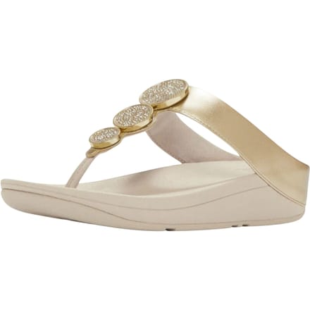 Fitflop - Halo Bead Circle Metallic Toe-post Goudkleur 43