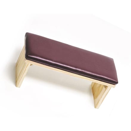 Repose-bras d'ongles style japonais Cuir PU souple Double couche Bois Manucure Coussin de main Coussin de table café profonde