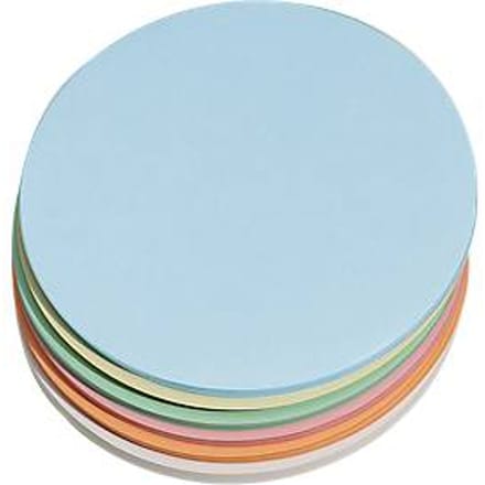 Presentatiekaartjes, rond, Ø 195 mm, 250 st., diverse kleuren
