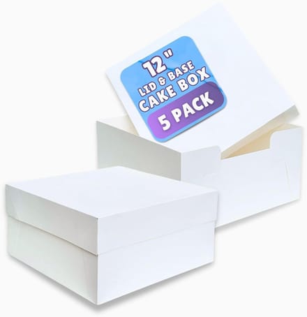 Vierkante Taartdozen van 30,5 cm - Set van 5 Stevige Kartonnen Dozen voor Het Veilig Dragen van Taarten