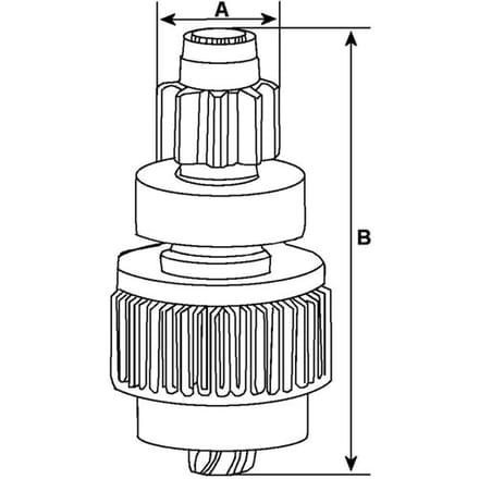 Vrijwielaandrijving/bendix, starter  HC-CARGO F 032 139 653