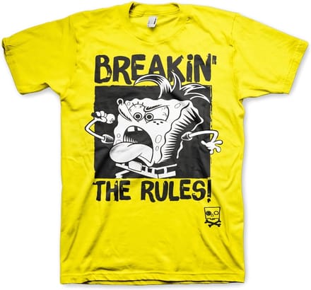 SpongeBob SquarePants Breakin' The Rules T-shirt geel