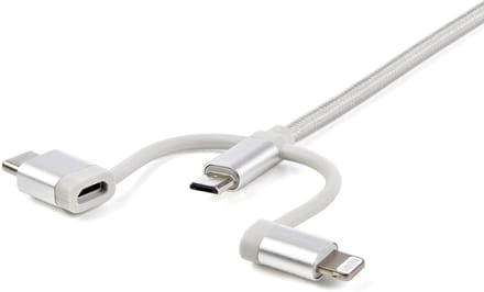 StarTech.com USB Multi Charging Cable - Lightning USB-C Micro-USB - USB cable - 1 m