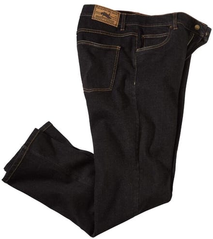ATLAS FOR MEN - Zwarte regular stretch jeans - Heren - Verkrijgbaar in grote maten - W30