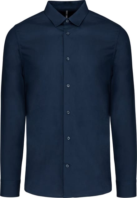 Kariban Herenoverhemd in popeline met lange mouwen K513 - Navy - M