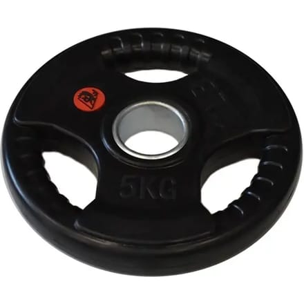 Olympische gewichttrainingsschijven met handgrepen Fit & Rack 5 kg