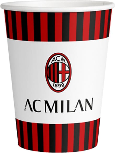 BIGIEMME SRL - 8 kartonnen AC Milan bekers