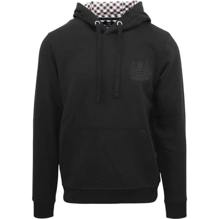 Aquascutum Herenlogo Hoodie (Zwart)