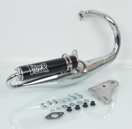 Pot d échappement Viper pour Scooter Peugeot 50 Squab chromé / homologué CE Neuf
