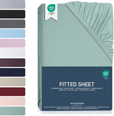 BARBONS hoeslaken 90x200 - 35 cm Matrashoogte - Rondom Elastiek - Geborsteld Microvezel